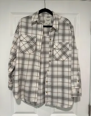 Abercrombie Plaid Flannel Shacket thumbnail 1