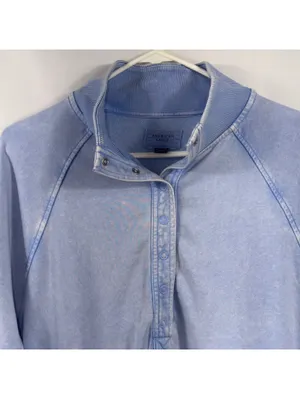 American Eagle Blue Henley Pullover Sweatshirt XS thumbnail 4