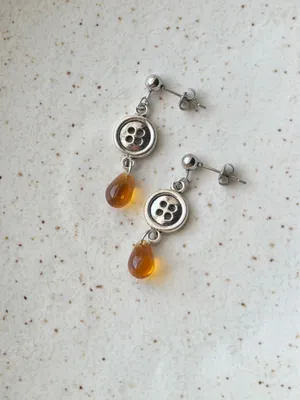 Handmade retro vintage fairy boho funky style dangle earrings🌀💛 thumbnail 5