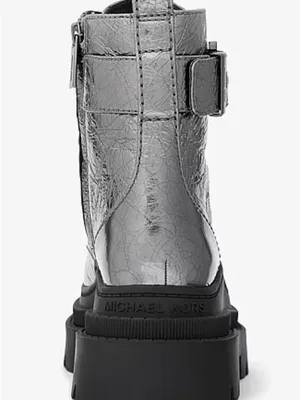 MK Colby Crackled Metallic Leather Combat Boot thumbnail 2