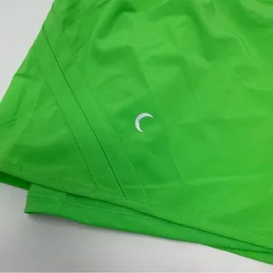 Zyia Bright Neon Green Velocity Lined Athletic Shorts thumbnail 5