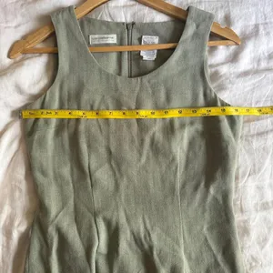 Vintage Sage Green Liz Claiborne Collection Structured Sheath Dress Sizw 2 thumbnail 5