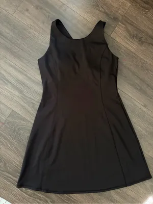 ZELOS Black Racerback Athletic Mini Dress Medium thumbnail 2