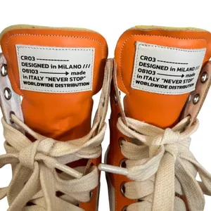EUC Cristian Zerotre Calipso 300 Flame High Top Platform Sneakers Sz 39 Orange thumbnail 3