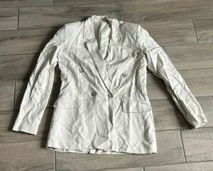Cream blazer with shoulder pads Size M thumbnail 1
