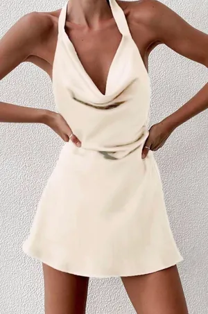 Amazon Medium Mini Cowl Neck Dress thumbnail 1