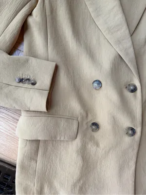 Wilfred Aritzia Camel Double Breasted Blazer Size 2 Tailored Neutral Jacket thumbnail 9