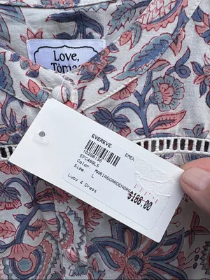 NWT Emerson Fry Love, Tomas Lucy 4 Floral Button Front Dress Large Retail $188 thumbnail 6