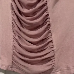 bebe Rose ruched front Pink Long Sleeve‎ Top medium NWT thumbnail 3