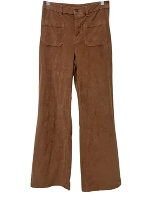 Faherty Corduroy Patch Pocket Wide Leg Pants 26 Cognac thumbnail 2