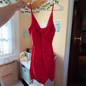 red mini dress thumbnail 4