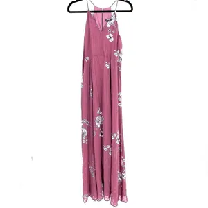 Nwt Express Floral Maxi‎ Dress XS Halter Strap Pink thumbnail 7