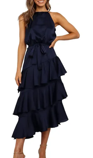 PETAL & PUP Seychelle Ruffle Dress - missing waist‎ sash thumbnail 1