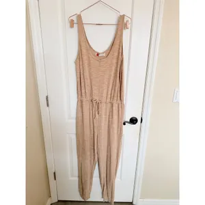 Free People Jumpsuit Size Large Peach FP Beach Marled‎ Knit Sleeveless Jogger thumbnail 7