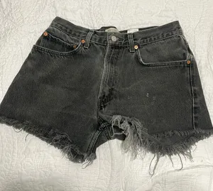 Distressed Black Levis Shorts thumbnail 1