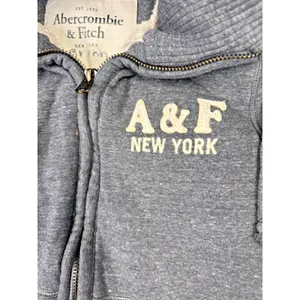 Abercrombie & Fitch Hoodie Womens Small Gray Sherpa Lined Full Zip New‎ York Y2K thumbnail 5