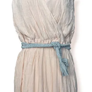Flying Tomato Maxi Dress Blush Pink Blue Colorblock Crinkle Boho Resort Belted thumbnail 4