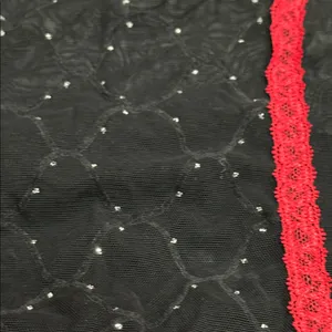 Native Intimates Babydoll Teddy 36B Medium Black Red Lace Sheer Rhinestones thumbnail 15