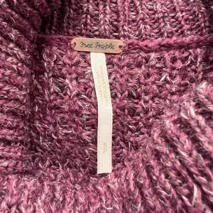 Free People Purple Soft Knit Oversized Pullover Sweater, S thumbnail 11
