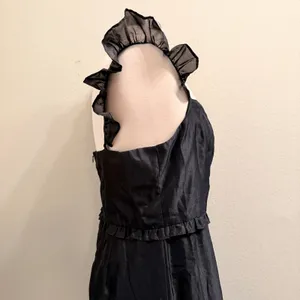 Lulus‎ Effervescent Aesthetic Black Tiered Ruffled Midi Dress XL Event Party thumbnail 7