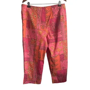 Susan Bristol Pants Women Plus 16 Pink Orange Straight Leg Side Zipper Retro thumbnail 1
