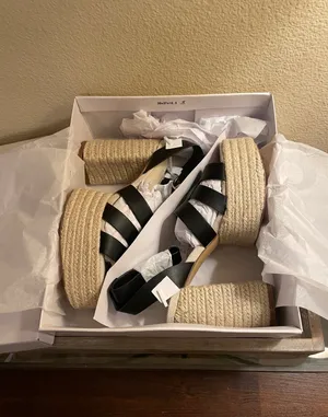 NEW! The Drop Women's Heels Duchess Raffia Buckle Strap Platform Sandal Size 8.5 thumbnail 4