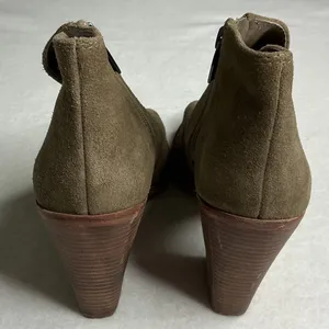 Vince Camuto Kathleen Open Toe Suede Bootie Block Heel Peep Toe‎ 9M thumbnail 9