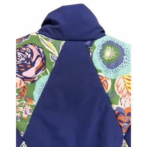 Anthropologie Daily Practice Puffer Vest Blue Patchwork Women's Size Medium‎ thumbnail 4
