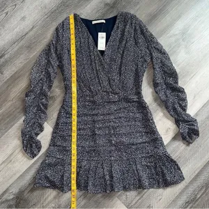 Abercrombie & Fitch Dress Navy White Pebble Long Sleeve NEW thumbnail 10