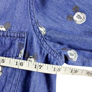 RARE Disney x Kook n Keech Denim Mickey Studded Snap Button Shirt *FLAW* thumbnail 8