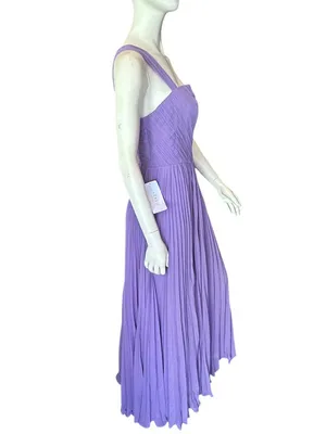 Azazie Mina A-Line Pleated Chiffon Dress Purple (Tahiti) Size 20 NWT thumbnail 6