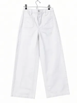 ON 34th White Wide Leg Jeans – Size 4 – Full Length Denim Pants thumbnail 1