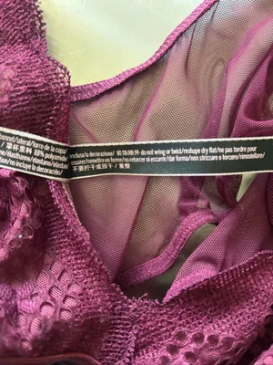 Victoria’s Secret Lace Racerback Bralette Womens Large Burgundy thumbnail 4