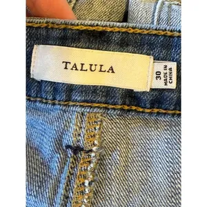 Talula Aritzia Shorts Womens 30 Blue Denim Medium‎ Wash High Rise Raw Hem Jean thumbnail 6