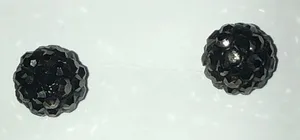 Elegant Black Rhinestone Dainty Boho Stud Earrings thumbnail 1