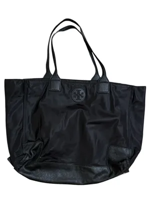 Tory Burch Black Nylon and Leather Tote thumbnail 1