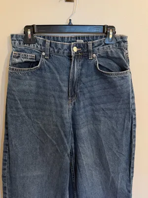 H&M Divided High Waist Wide Leg Ankle Jeans - 6 thumbnail 5