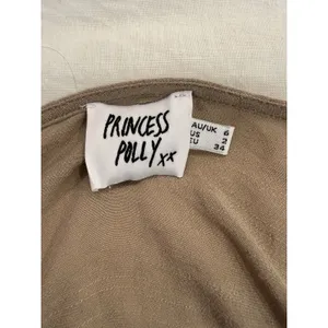 Princess Polly Cropped Top Womens 2 Beige knit Long Sleeve Boho Tie Waisted thumbnail 12