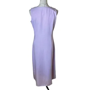 Vintage CLC Pastel‎ Lavender Purple Floral Embroidered Beaded Relaxed Maxi Dress thumbnail 3