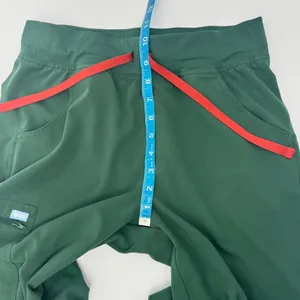 Lago Hunter Green Trillium Straight Leg Scrub Pants with Orange Drawstring XS thumbnail 5