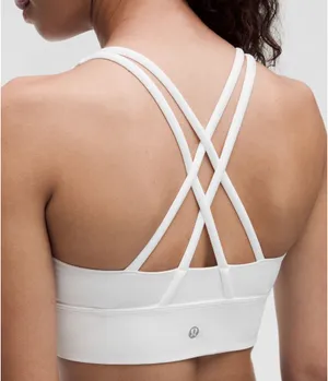 White Lululemon Energy Longline Bra thumbnail 2
