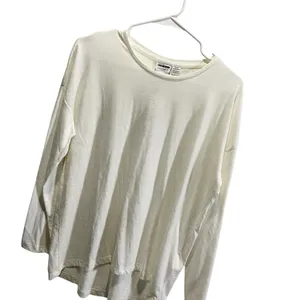 Noisy may Women's Size XS White‎ Long Sleeve Cotton Tee Top NWT thumbnail 2