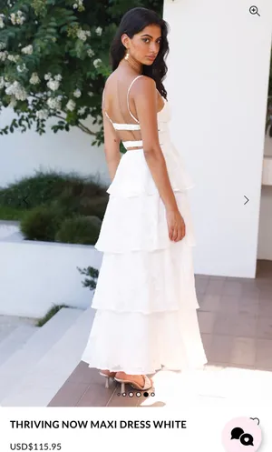 White Maxi Hello Molly Dress thumbnail 3