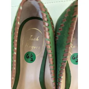 Jack Rogers Womens Green Suede Whipstitch Tassel Ballet Flats 6.5 thumbnail 3