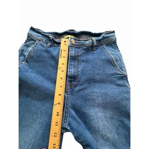Gianni Bini Jeans Women's Medium Wide Leg Unhemmed High Rise Blue Denim #EEE2-1 thumbnail 5
