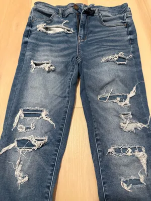 American Eagle distressed Jeans Hi Rise Jegging Women's size 6 X-Long thumbnail 2