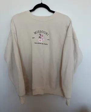 Missouri Floral Graphic Crewneck Sweatshirt - Cream thumbnail 1