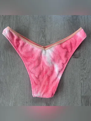 Aerie Bikini Swim Suit Set Women’s Small Pink Cheeky Two Piece Tie Dye Summer thumbnail 6