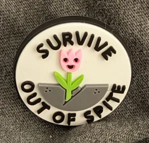 Survive Out Of Spite rubber Pin Pink thumbnail 1