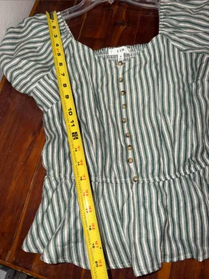 NEW Anthropologie E & M stripe top beach vacation cruise summer Button-Up Shirt thumbnail 4
